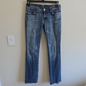 7 For All Mankind Women's Medium Blue Boot Cut Jeans